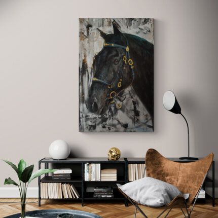 cuadro Caballo negro
